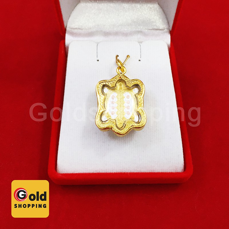 จี้ทองรูปเต่าหลวงปู่หลิว จี้พระ จี้หลวงปู่หลิว ขนาด 2 x 2.7 cm เสริมดวงบารมี โชคลาภ อายุยืน หายจากโรคภัยไข้เจ็บ ฟรีถุงกำ