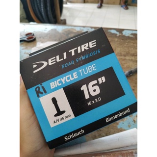 ยางในจักรยาน ขนาด 16x3.0 DELI TIRE Cop Motor AV 35 มม.