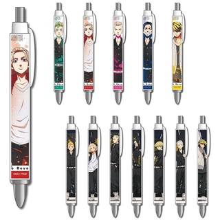 ปากกาลูกลื่น Anime Tokyo Revengers Sano Manjirou Hanagaki Takemichi Mitsuya Takashi Matsuno Chifuyu Ryuuguuji Ken Press Ball Pen Roller Ball Pen 0.7mm Ballpoint Pen for Students Stationery Office School Supplies gift