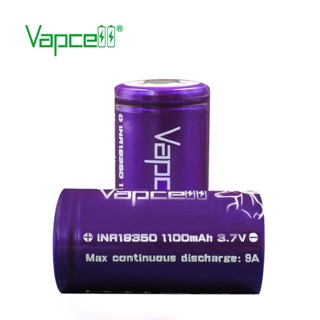 Vapcell แท้ ถ่านชาร์จ INR18350 1100mah 3.7V   ถ่านชาร์จVapcell (ราคาต่อก้อนค่ะ )