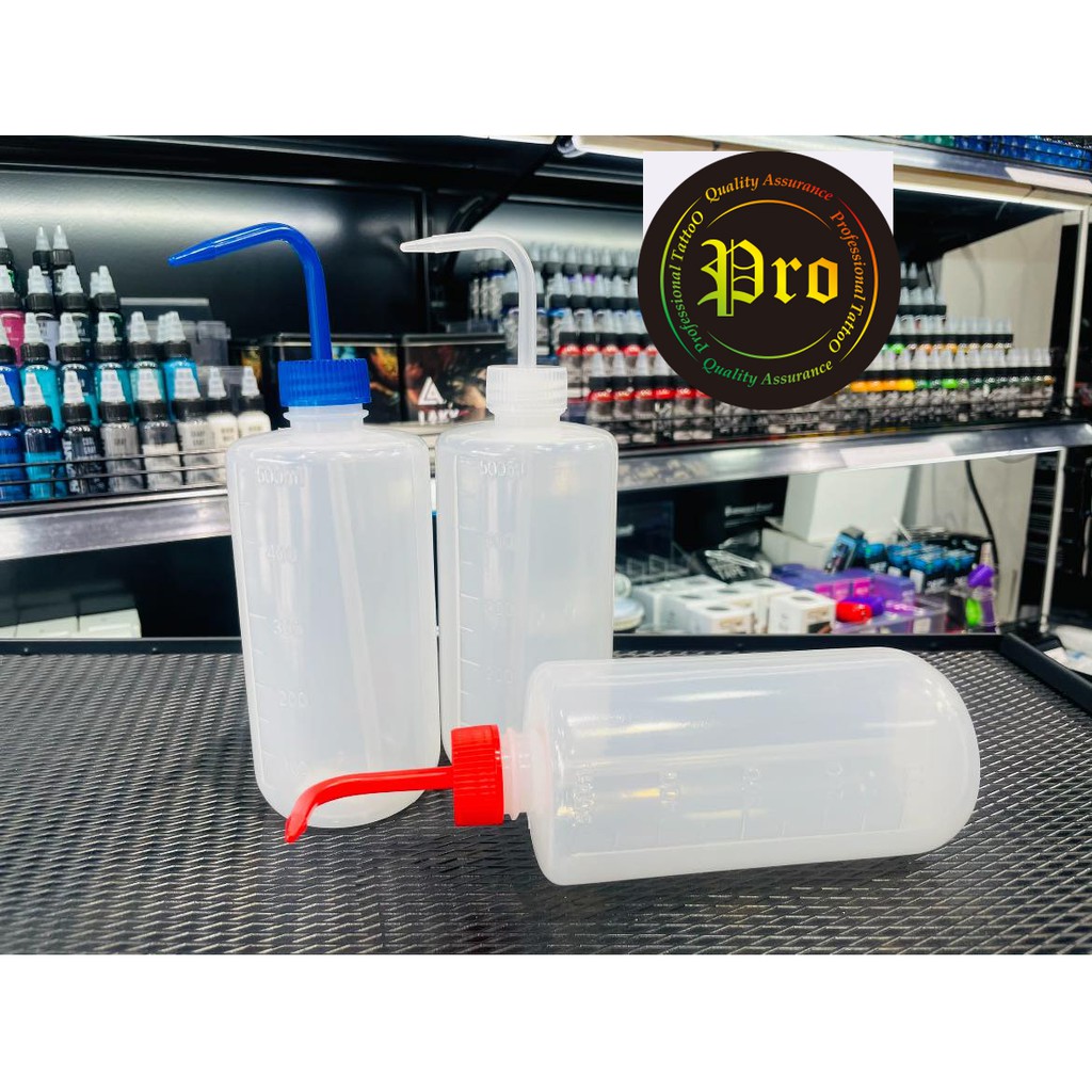 ขวดบีบ ใส่น้ำเกลือ น้ำยาฆ่าเชื้อ กรีนโซป หรือน้ำยาต่างๆขนาด 500 ML  Tattoo Soap Bottle 500 ml. Green Soap Bottle