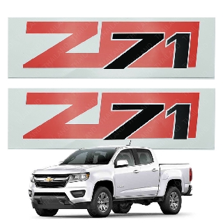 Sticker สติ๊กเกอร์ ข้างกะบะ Z71 สีดำ+แดง สำหรับ Chevrolet Colorado ปี 2012-2017