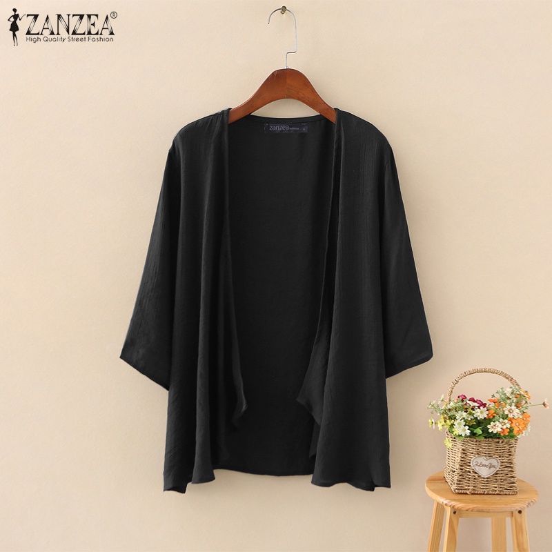 zanzea เสื้อคลุมคาร์ดิแกนสําหรับสตรีแขนยาวครึ่งแขนทรงหลวม — صورة 6