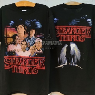 เสื้อยืดคอกลมเสื้อยืดผ้าฝ้าย [ STRANGER THINGS ] The Upside Down NETFLIXS SERIE  ss2 เสตรนเจอติงส์ เสื้อหนัง เสื้อซีรี่