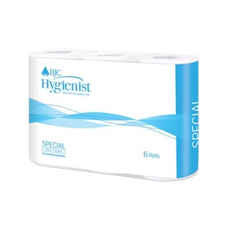 กระดาษทิชชูม้วน (แพ็ค 6 ม้วน) BJC Hygienist กระดาษทิชชู Tissue Rolls (6 Rolls Pack) BJC Hygienist