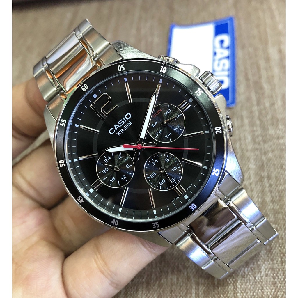 Casio Standard นาฬิกาข้อมือผู้ชาย สายแสตนเลส รุ่น MTP-1374D-1A (สินค้าขายดี) ของแท้ ประกัน 1 ปีเต็ม