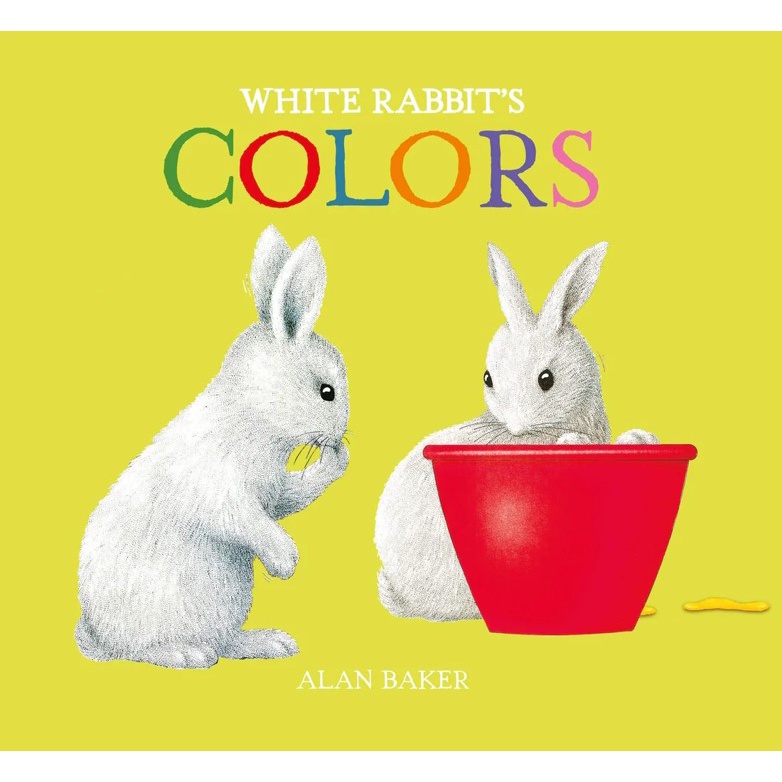 White Rabbit's Colors [เกรดบีมีหมึกแต้มที่สัน] หนังสือเด็ก การผสมสี กระต่าย ภาษาอังกฤษ บอร์ดบุ๊ค Board book #73597 [X]