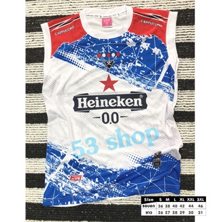 เสื้อกีฬา K9 แขนกุด สกรีนลาย Heineken