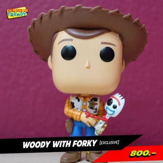 Sheriff Woody holding Forky (Exclusive) [Toy Story 4] - Funko Pop! Vinyl Figure