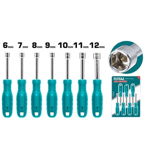 Total ไขควงหัวบ๊อกซ์ 6 - 12 มม. (7 ตัวชุด) รุ่นTNSS0701 ( 7 Pcs Nut Screwdriver Set )