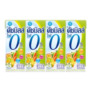 DUTCHMILL ดัชมิลล์ 0% ไขมัน นมเปรี้ยว ยูเอชที รสผลไม้รวม 180 มล. (แพ็ค 4 กล่อง)