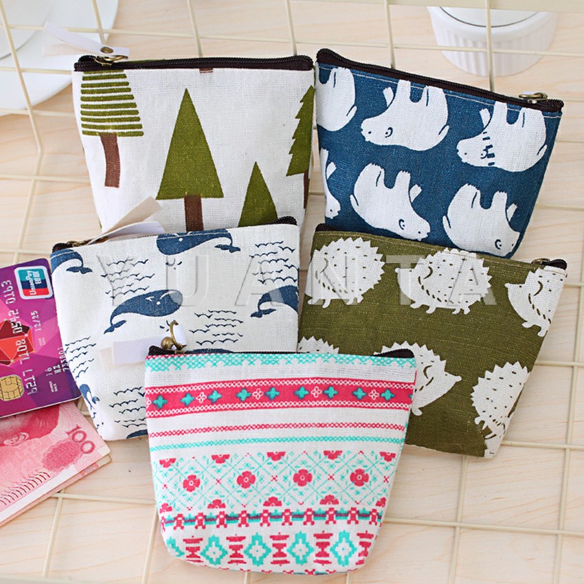 YUANTA กระเป๋าเงินเหรียญ-น่ารักมาก-มีซิป สไตล์พื้นเมือง สินค้าราคาคุ้ม Coin Purse