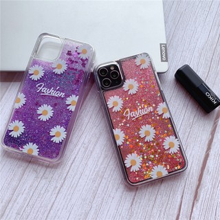 เคสโทรศัพท์มือถือ ลายดอกเดซี่ มีทรายไหล สําหรับ Samsung Galaxy S23 S22 S21 S20 FE Plus Ultra Note 20 Ultra