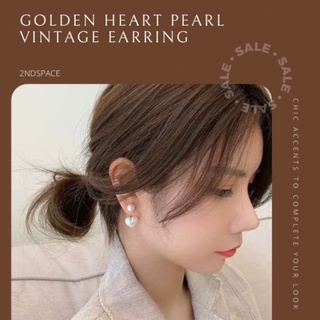 🔥SALE🔥ต่างมุกหัวใจสไตล์เกาหลี✨🤍น่ารักฟรุ้งฟริ้ง⚡️🌈✨Korean Heart Pearl Earring✨🌈📌พร้อมส่งนะค้า