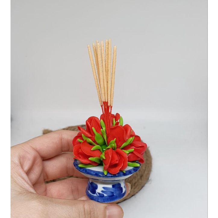 พานดอกไม้ พานถวาย พานบูชา พานจิ๋วดินปั้น ขนาด 1.5 นิ้ว ราคา ถูกที่สุด ดีลบีเคเค รูปภาพหลัก