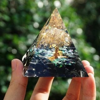 Tree of Life Orgonite พีระมิดคริสตัล รักษาพลังงาน คูณอเมทิสต์ ทําสมาธิ รวบรวมอเมทิสต์ หินแห่งความมั่งคั่ง