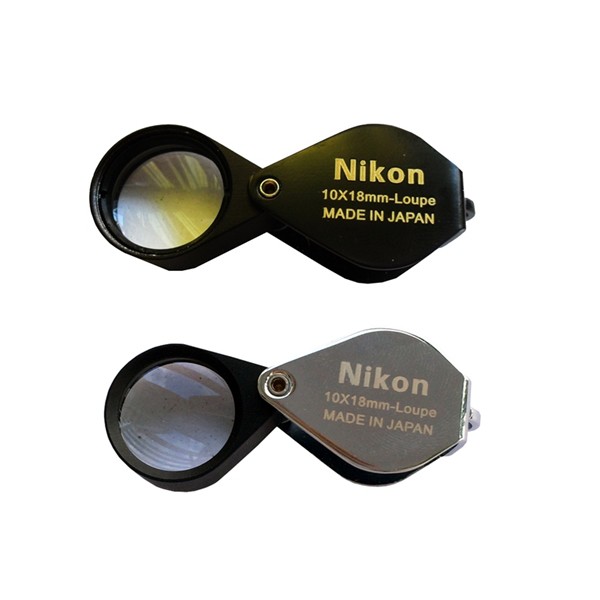 กล้องส่องพระ กล้องส่องเพชร Nikon Full HD 10x18mm-Loupe - สีเงิน/สีดำ