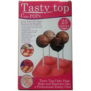 อุปกรณ์ทำ เค้กป๊อป ซิลิโคน Tasty top cake POPs 25 sticks