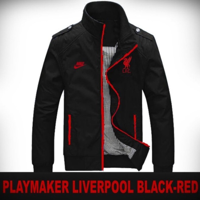 Hitam Liverpool Style WP Playmaker Jacket เสื้อแจ็คเก็ต/ เสื้อแจ็คเก็ตมอเตอร์ไซค์/ - สีดํา, XL