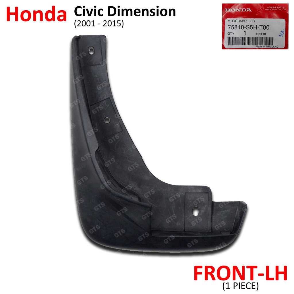 ยางกันขี้โคลน ยางบังโคลน  ของแท้ สีดำ สำหรับ Honda Civic Dimension ปี 2001-2005