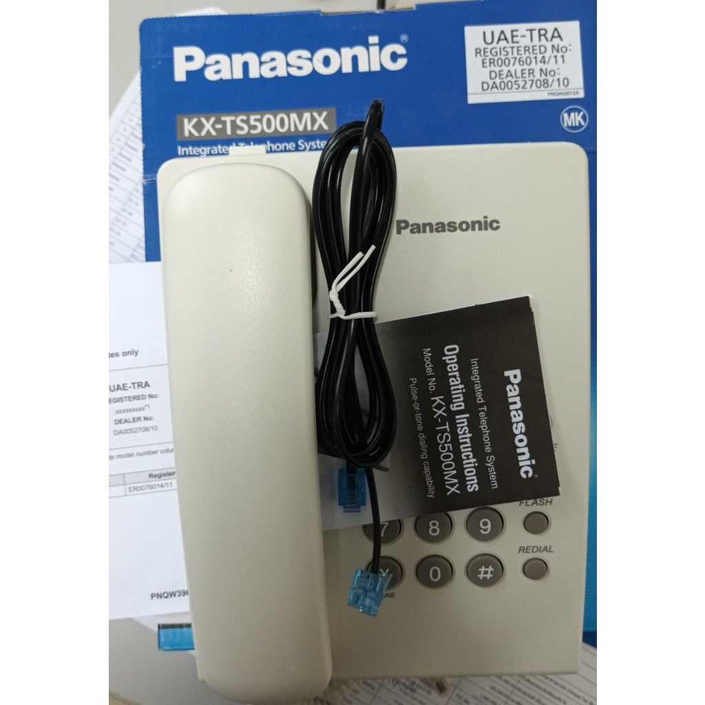 โทรศัพท์บ้าน แบบมีสาย Best Seller "PANASONIC KX-TS500MX" สินค้าพร้อมส่ง