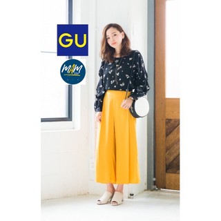 GU กางเกงเอวสูงขาบาน มือสองงานแบรนด์ จียู สภาพเหมือนใหม่ (รุ่นผ้าชีฟอง มี 4 สี)