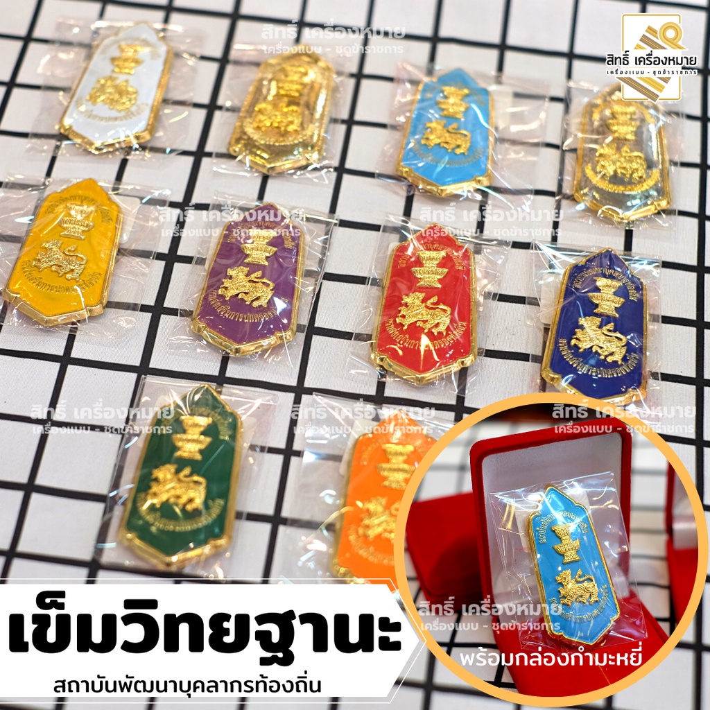 เข็มวิทยฐานะ สถาบันพัฒนาบุคลากรท้องถิ่น (สพบ.) แบบขาเข็มกลัด