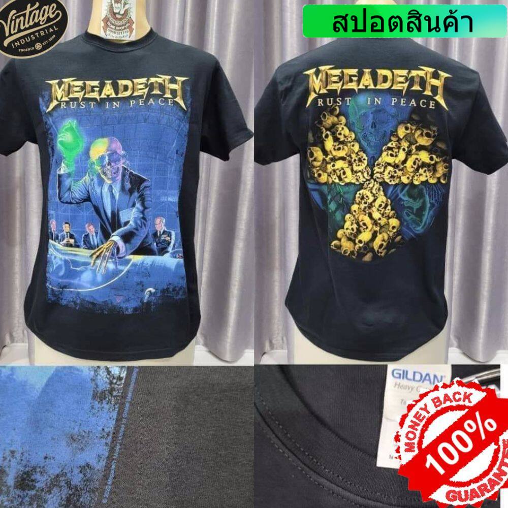 เสื้อวง  Megadeth  ลิขสิทธิ์แท้ GILDAN UK by pop comics
