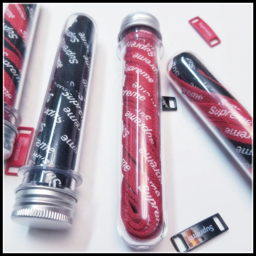 Air Force One Supreme AF1 joint shoelace black and red เป็ดแมนดารินหัวเข็มขัด sup shoelace ปรับให้เข้ากับเทรนด์ Nike Con