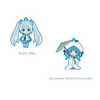 สแตรปยางพร้อมสายห้อย ลาย Snow Miku 2019 10th Anniversary