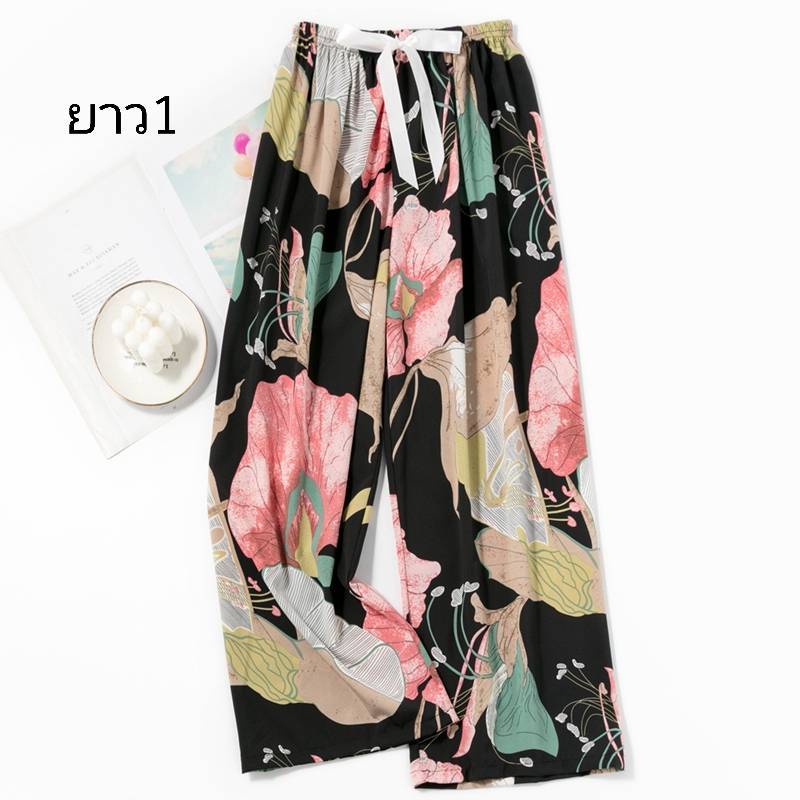 กางเกงผู้หญิง ขายาว ผ้าพริ้วใส่สบาย เอวยางยืด ไซส์ใหญ่ ราคาถูก รุ่นหญิงยาว - รูปที่ 5