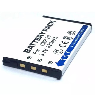 แบตเตอรี่กล้องคาสิโอ (เกรดA) Battery รุ่น CNP-20 820mAh For Casio(White)