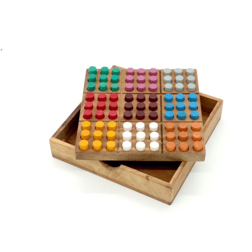 Sudoku Board Game หรือเกมส์ซุโดกุแบบสี ของเล่นไม้ฝึกประสบการณ์ ของเล่นประลองปัญญา