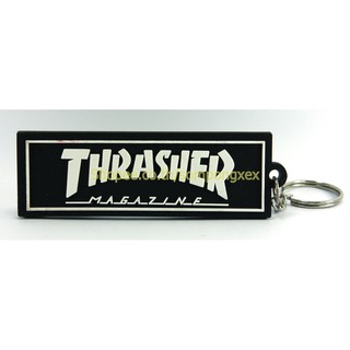 THRASHER  พวงกุญแจ ยาง เท่ๆ  ห้อยกระเป๋า  ฮิปปี้ สันติภาพ ราสต้า บ๊อบมาร์เลย์ พร้อมส่ง KCO133