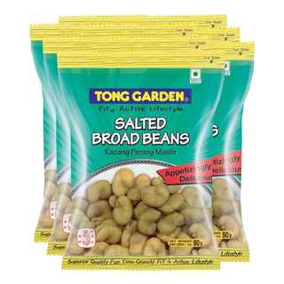 ทองการ์เด้น ถั่วปากอ้าอบเกลือ ขนาด 90กรัม ยกแพ็ค 6ซอง TONGGARDEN SALTED BROAD BEANS