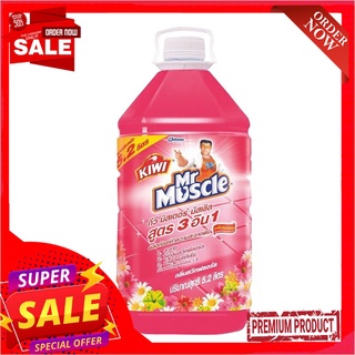 มิสเตอร์ มัสเซิล กีวี น้ำยาถูพื้น กลิ่นสวีทฟลอรัล ขนาด 5.2 ลิตรMr Muscle Floor Cleaner Pink 5200 ml