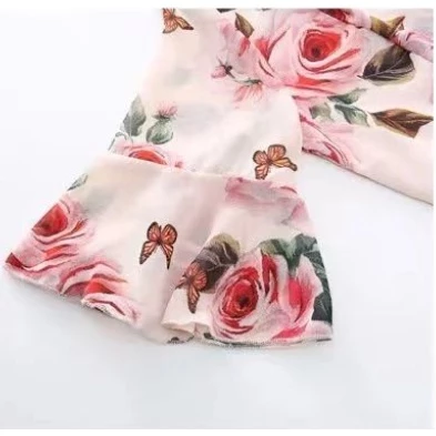 เสื้อลูกไม้ลายดอกไม้ คอวี แขนสั้น สไตล์ตะวันตก thumbnail 10