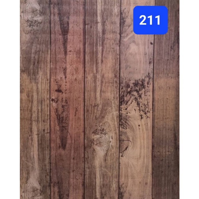 Wallpaper กาวในตัว ลายไม้กระดานวินเทจ กว้าง 45 ซมยาว 10 เมตร กันน้ำ No.211