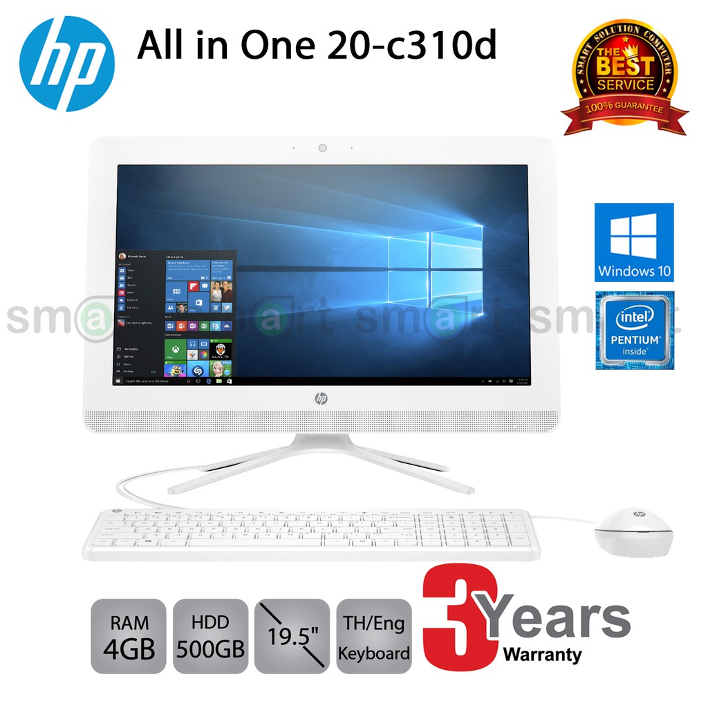 HP All in One 20-c310d Pentium J3710/4GB/500GB/19.5/Win10 (2CB94AA#AKL)
