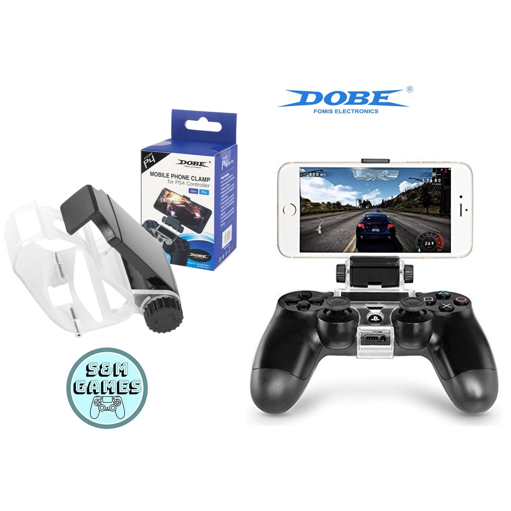 ที่จับมือถือสำหรับจอย PS4 Dobe Mobile Phone Clamp for PS4 Controller Dobeแท้ ที่จับมือถือสำหรับเล่นเกมส์ (TP4-016B)