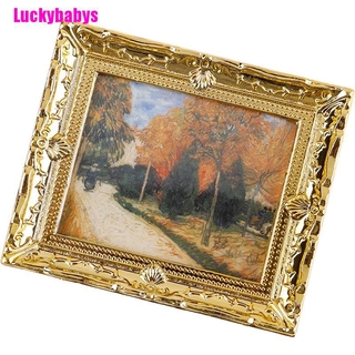 (Luckbabys) บ้านตุ๊กตาจิ๋ว สีน้ํามัน ขนาด 1: