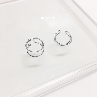 𓂃⟡ myjew.k ต่างหูหนีบเงินแท้ : ต่างหูหนีบ earcuff ราคาต่อ 1 ชิ้น