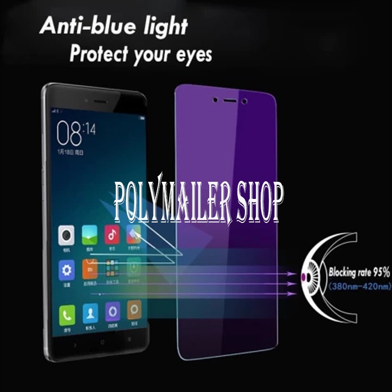 กระจกนิรภัยสีฟ้า oppo realme c1 c2 c3 2 2pro 3 3pro X2 X2PRO X XT K3 U1 PRO แสงป้องกันรังสี
