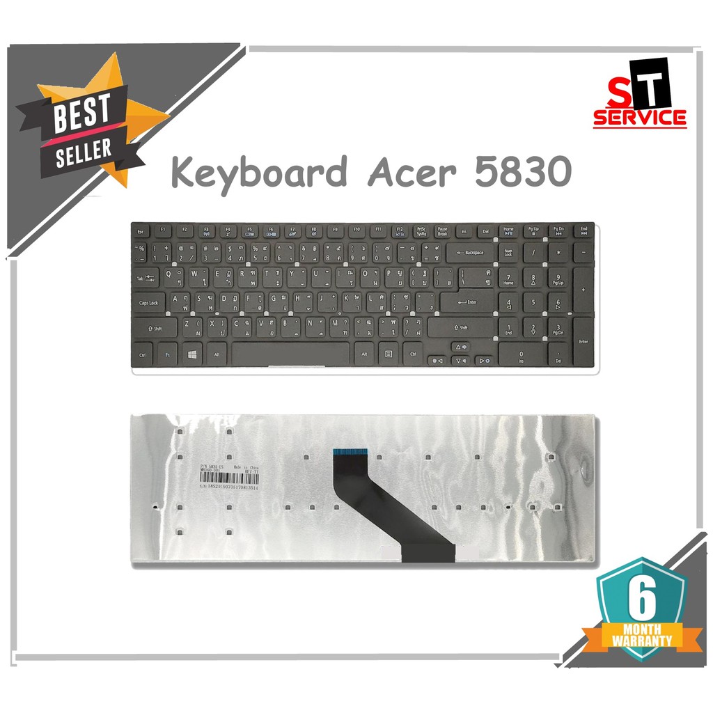 คีย์บอร์ด Acer Aspire E15, 5755 5755G 5830 5830T V3-551 V3-731 ไทย-อังกฤษ