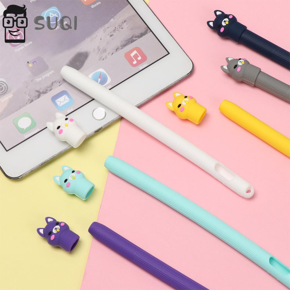 Suqi เคสซิลิโคนนิ่ม ลายน่ารัก สําหรับ Apple Pencil 1st Generation
