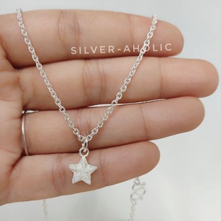 Silver-Aholic 🌟สร้อยคอพร้อมจี้ดาวยิงทราย เงินแท้ 92.5%