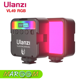 Ulanzi VL49 RGB ไฟติดหัวกล้อง 360 สี (LED 2500K-9000K) มาพร้อมแบตเตอรี่ในตัว สินค้ามีพร้อมส่ง