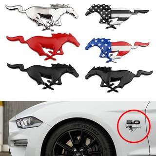 1 ✿ สติกเกอร์โลหะ ลายโลโก้ FORD Mustang 3D สําหรับติดตกแต่งรถยนต์ FORD