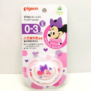 Pigeon พีเจ้น จุกหลอก พร้อมฝาปิดลาย มิกกี้ / มินนี่  สำหรับเด็ก0-3 เดือนพร้อมฝาปิด สินค้า มอก.ไทย