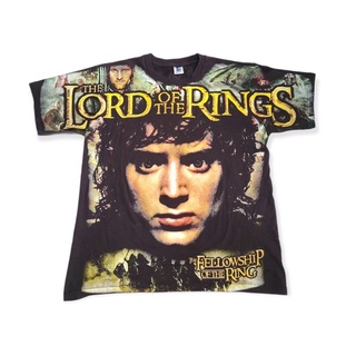 🔥เสื้อยืดหนัง Over print THE LORD OF THE RINGS vintage 90’🔥Size” L / XL ผ้าฟอกเก่า งานสวยงาม